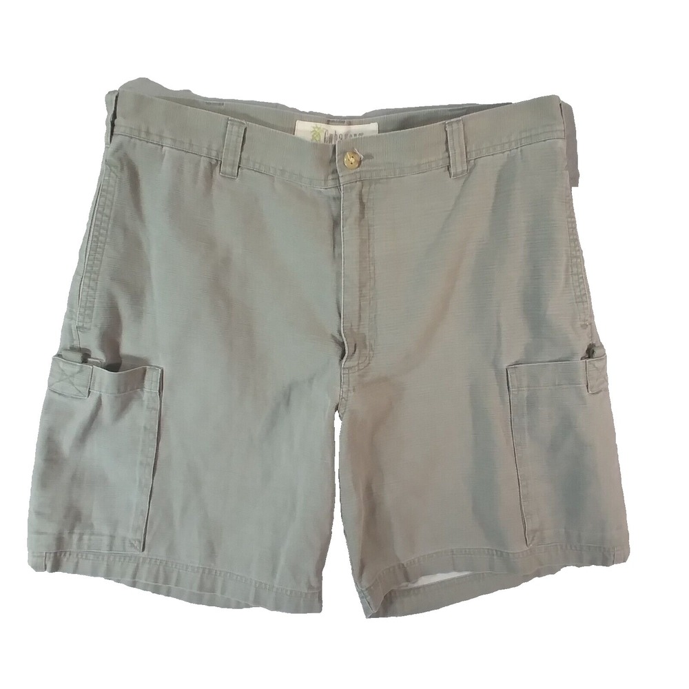 Cubavera cargo hiking shorts 38 x‎ 8 khaki green cotton outdoor preppy tropical